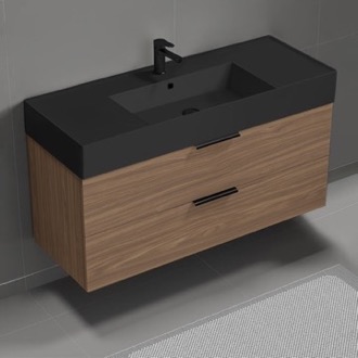 Bathroom Vanity Floating Bathroom Vanity, Modern, Walnut, 48